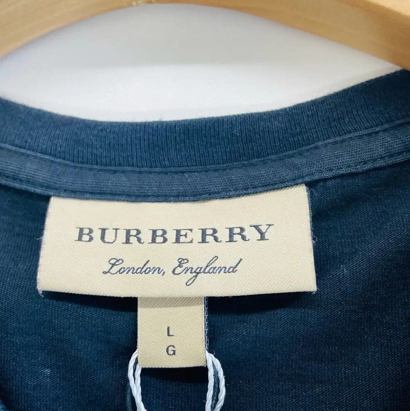 Burberry Burberry Navy Cotton Women's T-Shirt Size L / US 10 / IT 46 - 3 Thumbnail