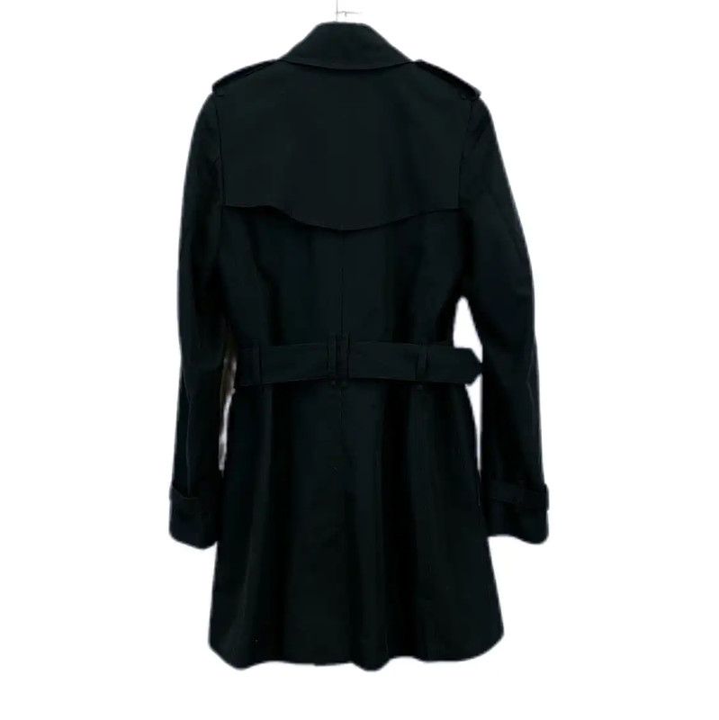 Burberry Burberry Black Cotton Mid-Length Trench Coat Size S / US 4 / IT 40 - 2 Thumbnail