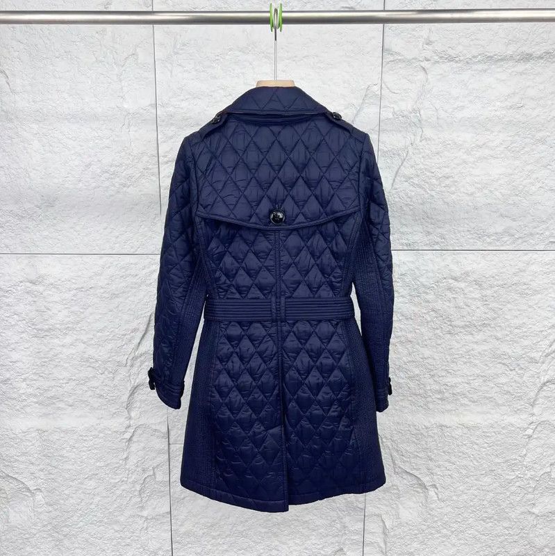 Burberry Burberry XS Navy Cotton Women's Coat Size XS / US 0-2 / IT 36-38 - 2 Thumbnail