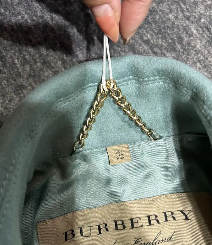 Burberry Burberry Women's Winter Blue Cashmere Coat Size L / US 10 / IT 46 - 3 Thumbnail
