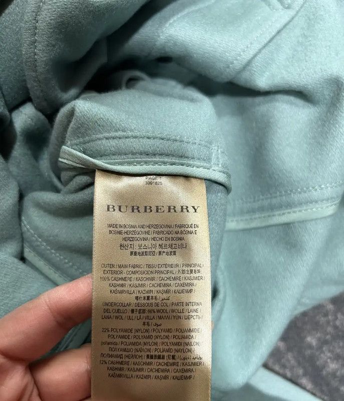 Burberry Burberry Women's Winter Blue Cashmere Coat Size L / US 10 / IT 46 - 6 Thumbnail