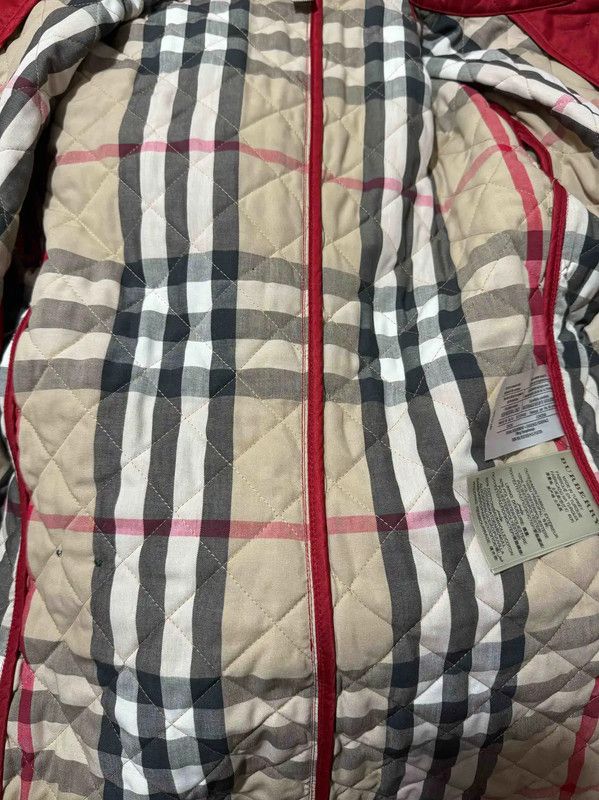 Burberry Burberry XS Red Polyester Women's Jacket Size XS / US 0-2 / IT 36-38 - 6 Thumbnail