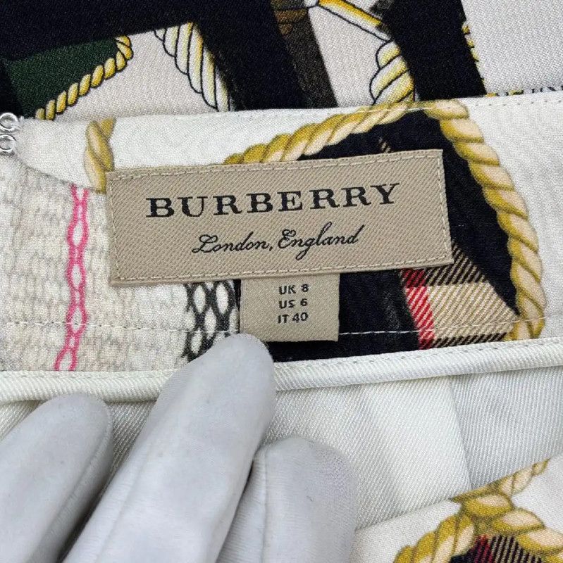 Burberry Burberry Summer Multicolor Silk T-Shirt Size M / US 6-8 / IT 42-44 - 5 Thumbnail