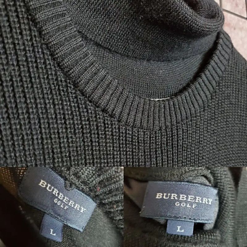 Burberry Burberry Black Wool Long Sleeve Sweater Size L / US 10 / IT 46 - 8 Thumbnail
