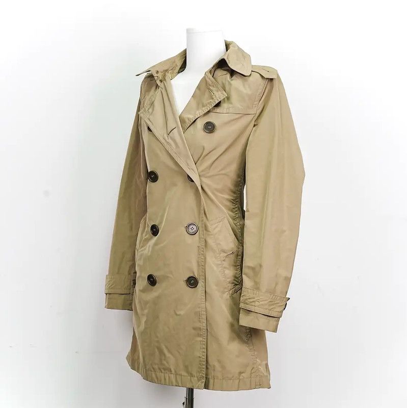 Burberry Burberry M Long Beige Cotton Trench Coat Size M / US 6-8 / IT 42-44 - 2 Thumbnail
