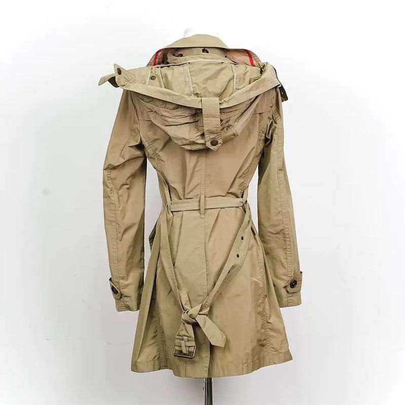 Burberry Burberry M Long Beige Cotton Trench Coat Size M / US 6-8 / IT 42-44 - 4 Thumbnail