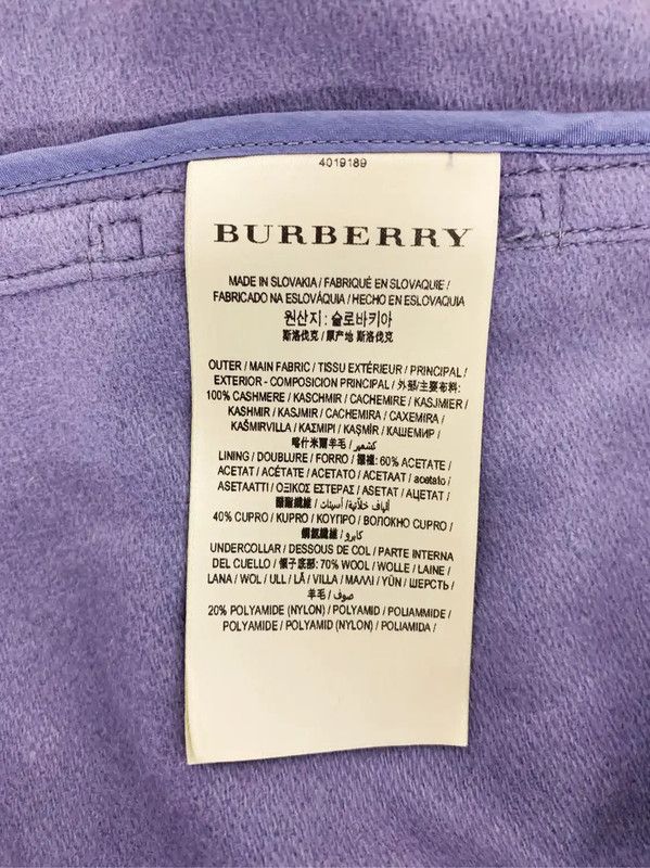 Burberry Burberry Women's Purple Wool Coat Size L / US 10 / IT 46 - 7 Thumbnail