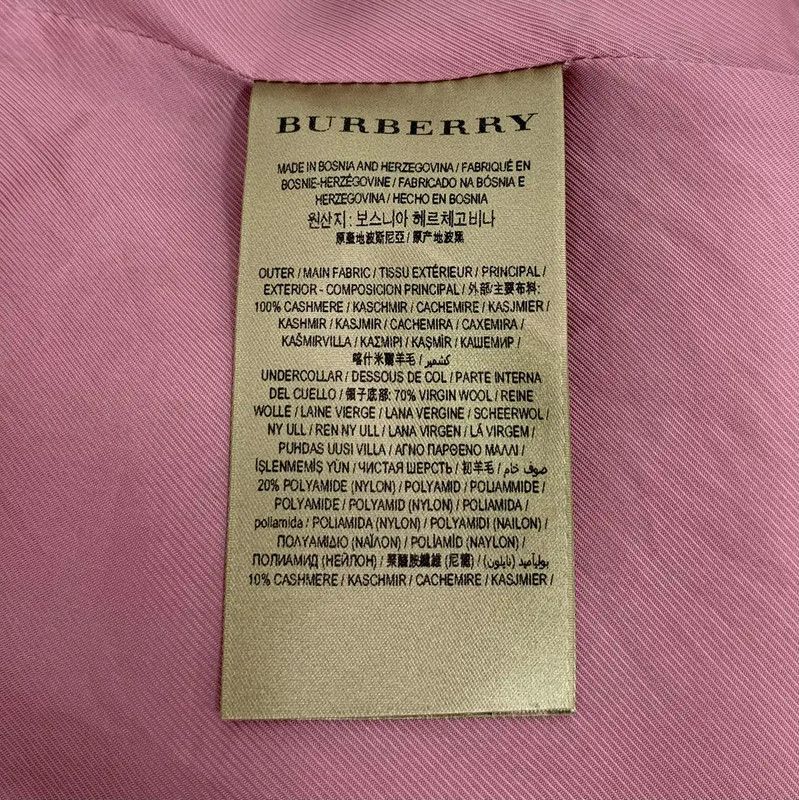 Burberry Burberry Pink Cashmere Women's Coat Size XS / US 0-2 / IT 36-38 - 7 Thumbnail