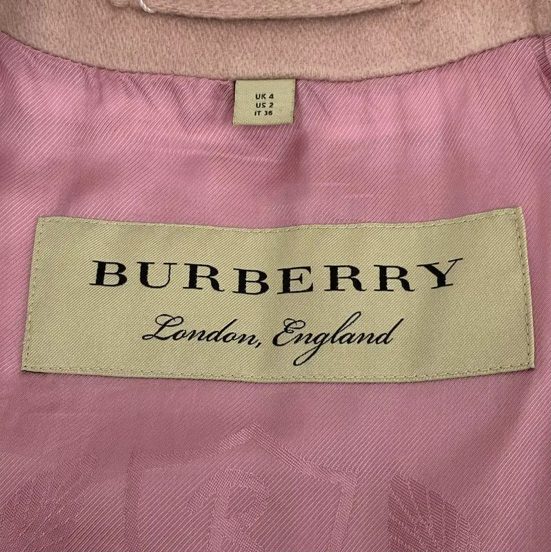 Burberry Burberry Pink Cashmere Women's Coat Size XS / US 0-2 / IT 36-38 - 6 Thumbnail