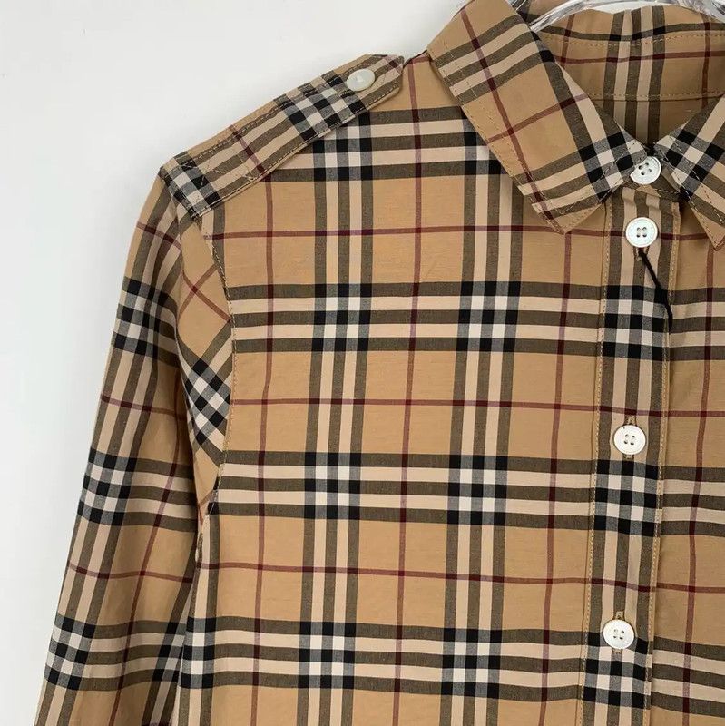 Burberry Burberry Brown Cotton Women's Dress Size XS / US 0-2 / IT 36-38 - 3 Thumbnail