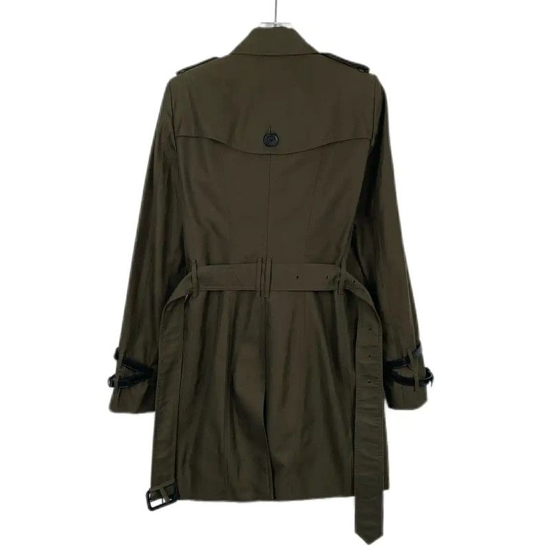 Burberry Burberry Women's S Size Dark Green Trench Coat Size S / US 4 / IT 40 - 2 Thumbnail