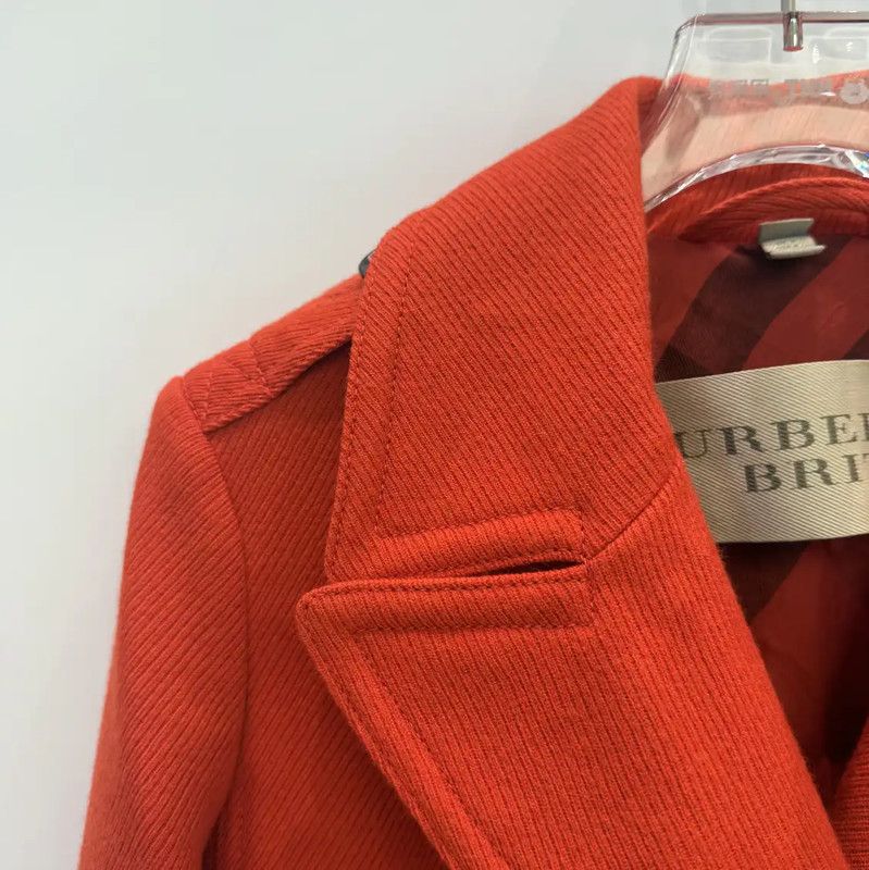 Burberry Burberry Red Wool Ladies Coat Size S Size S / US 4 / IT 40 - 3 Thumbnail