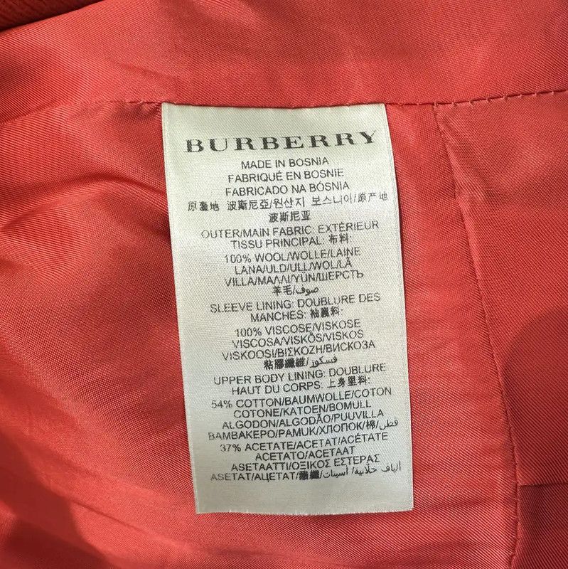 Burberry Burberry Red Wool Ladies Coat Size S Size S / US 4 / IT 40 - 7 Thumbnail