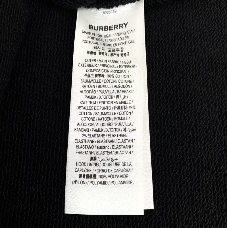 Burberry Burberry Black Cotton Women's Hoodie Size M / US 6-8 / IT 42-44 - 6 Thumbnail