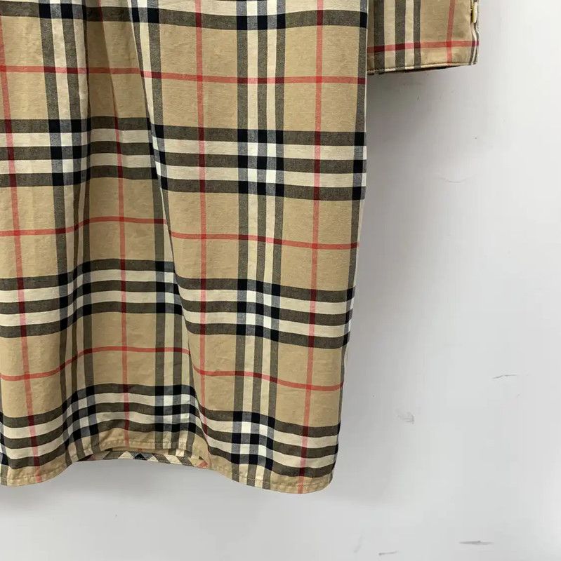 Burberry Burberry Brown Cotton Long Sleeve Dress Size XL / US 12-14 / IT 48-50 - 5 Thumbnail
