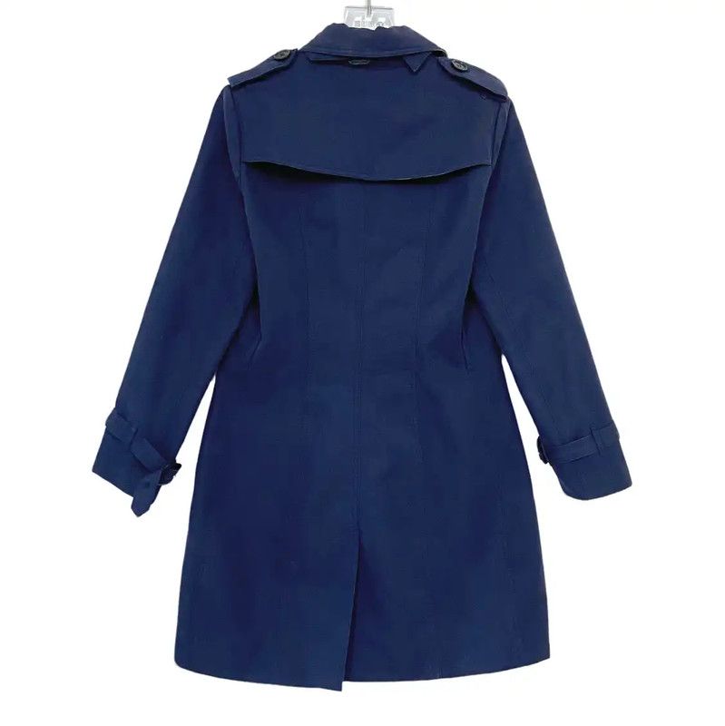 Burberry Burberry Navy Cotton Mid-Length Women's Trench Coat Size M / US 6-8 / IT 42-44 - 2 Thumbnail