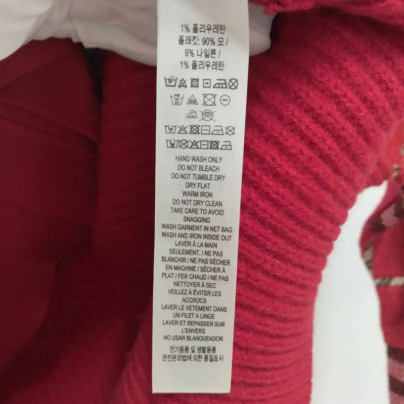 Burberry Burberry Red Wool Cardigan for Women Size L / US 10 / IT 46 - 6 Thumbnail