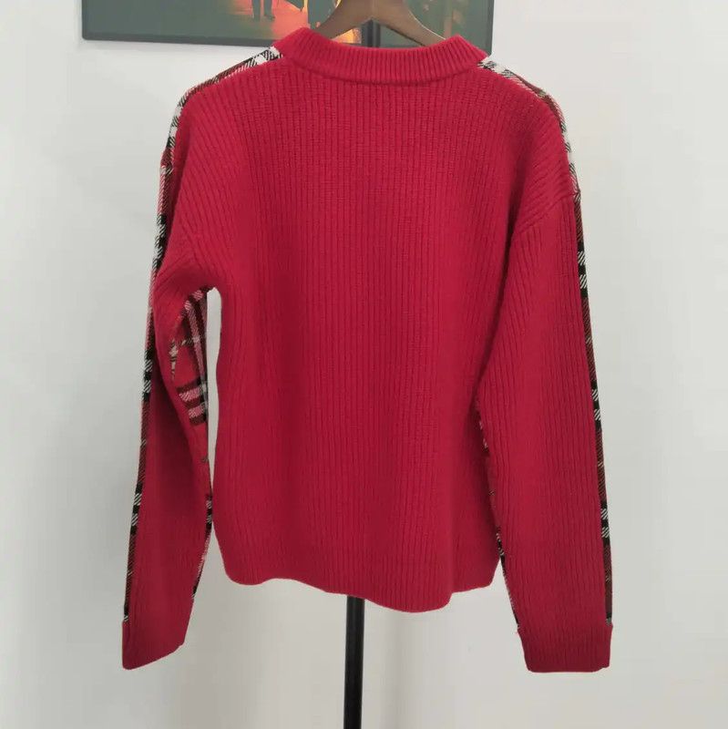 Burberry Burberry Red Wool Cardigan for Women Size L / US 10 / IT 46 - 2 Thumbnail