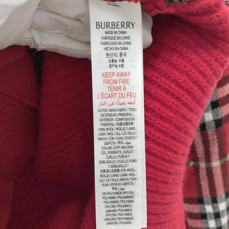 Burberry Burberry Red Wool Cardigan for Women Size L / US 10 / IT 46 - 5 Thumbnail