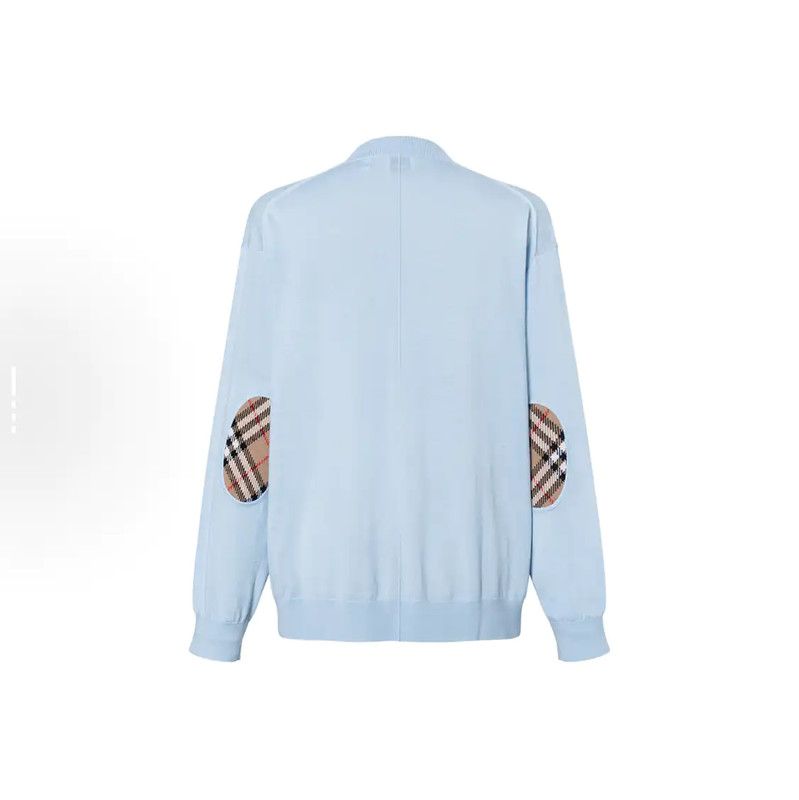 Burberry Burberry Blue Logo Short Sleeve Cardigan Size L / US 10 / IT 46 - 7 Thumbnail
