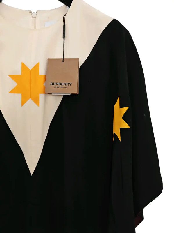 Burberry Burberry Color-Blocked Silk Star Dress Size ONE SIZE - 3 Thumbnail