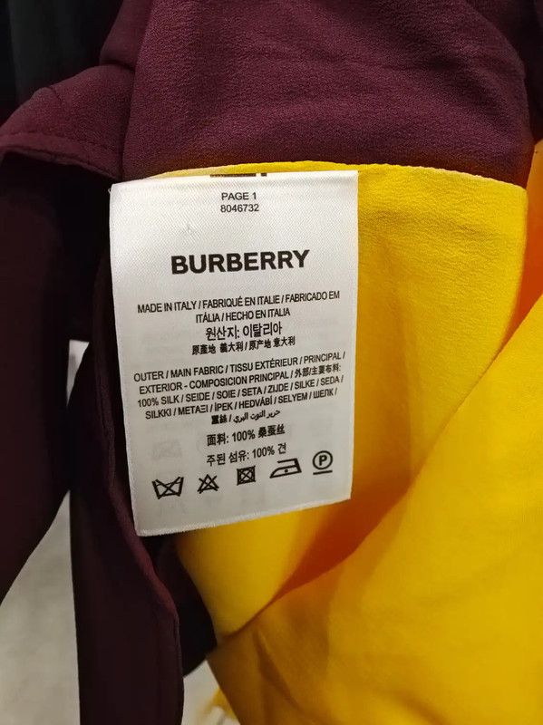 Burberry Burberry Color-Blocked Silk Star Dress Size ONE SIZE - 8 Thumbnail