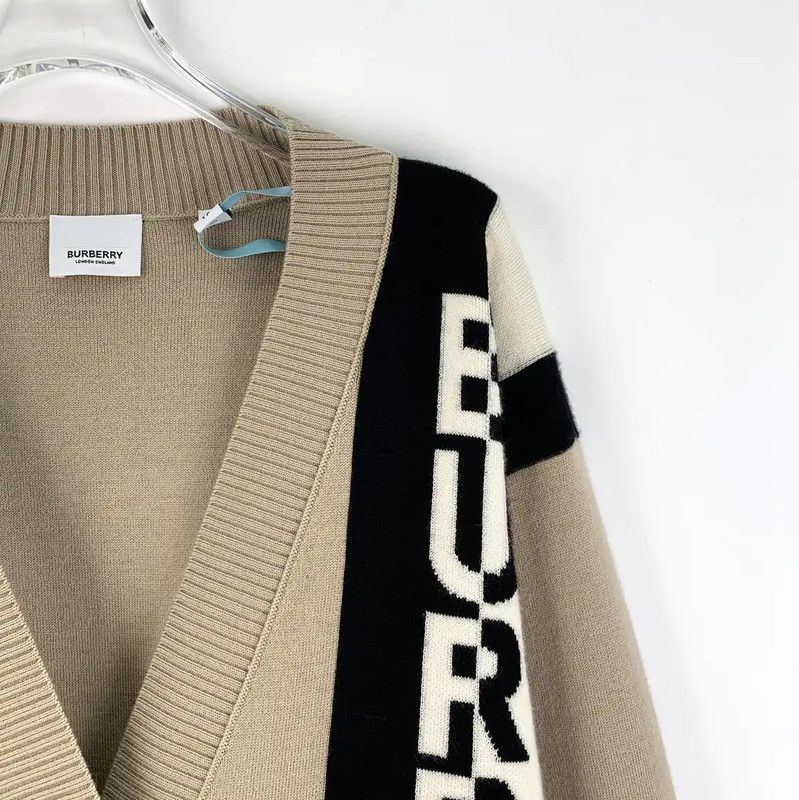 Burberry Burberry Brown Wool Women's Cardigan in Size XS Size XS / US 0-2 / IT 36-38 - 3 Thumbnail