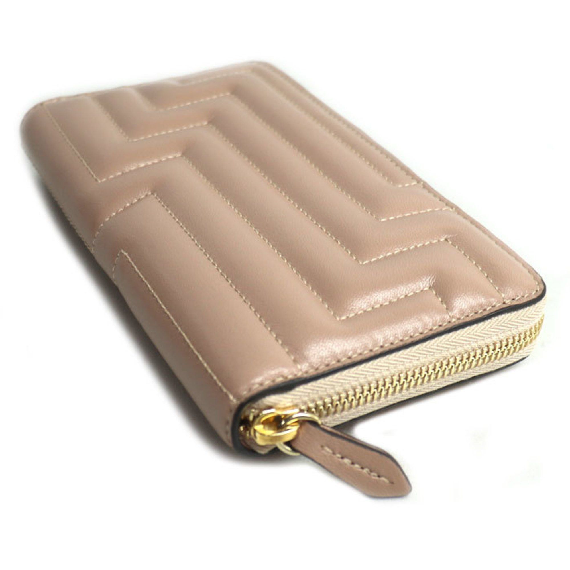 Jimmy Choo JIMMY CHOO PIPPA JC Long Wallet, Round, Beige, Women's Size ONE SIZE - 2 Thumbnail