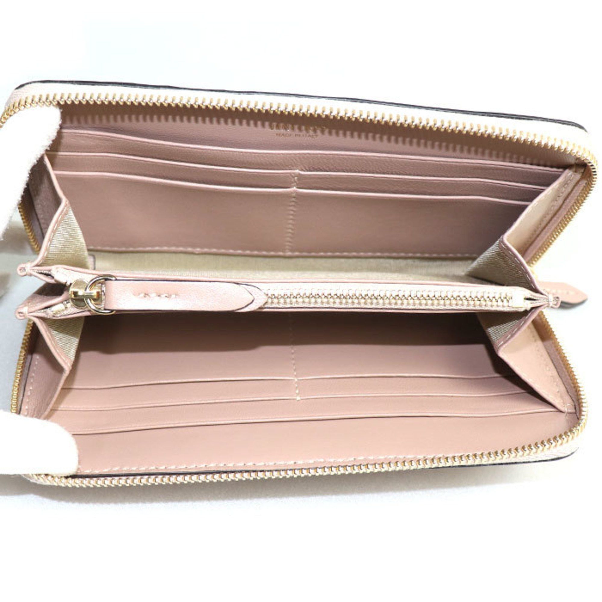 Jimmy Choo JIMMY CHOO PIPPA JC Long Wallet, Round, Beige, Women's Size ONE SIZE - 3 Thumbnail