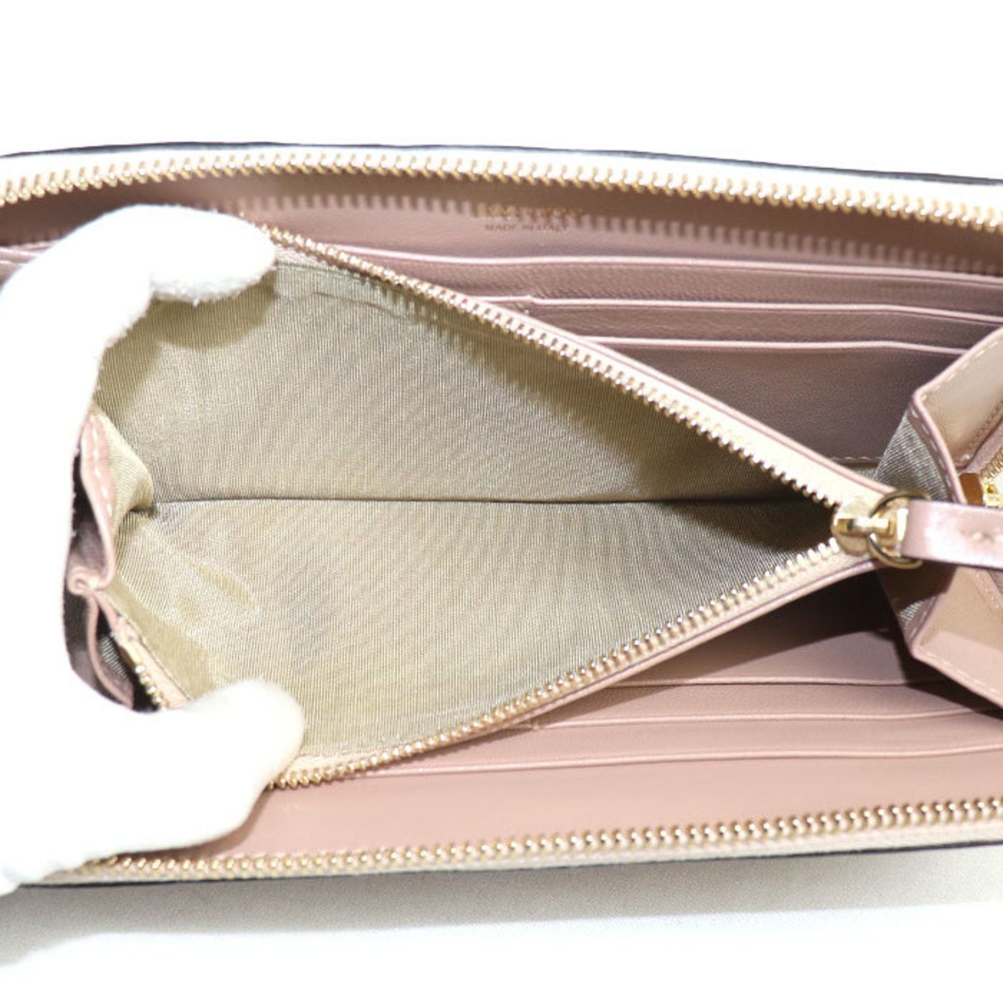 Jimmy Choo JIMMY CHOO PIPPA JC Long Wallet, Round, Beige, Women's Size ONE SIZE - 4 Thumbnail