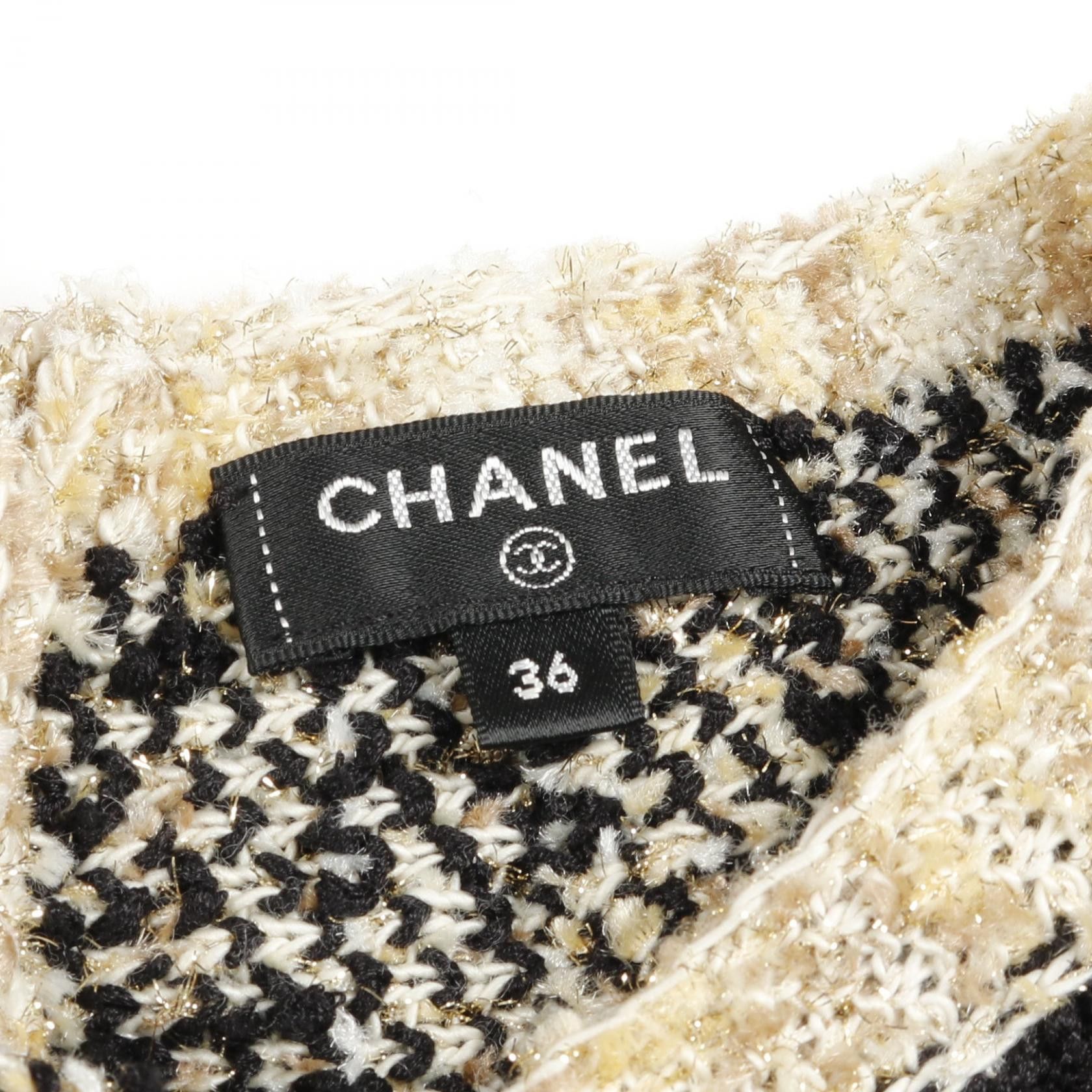 Chanel Chanel Chanel Coco Mark Wool Dress Leather Dresses P61623K47214 DUTY FREE for USA Size ONE SIZE - 3 Thumbnail