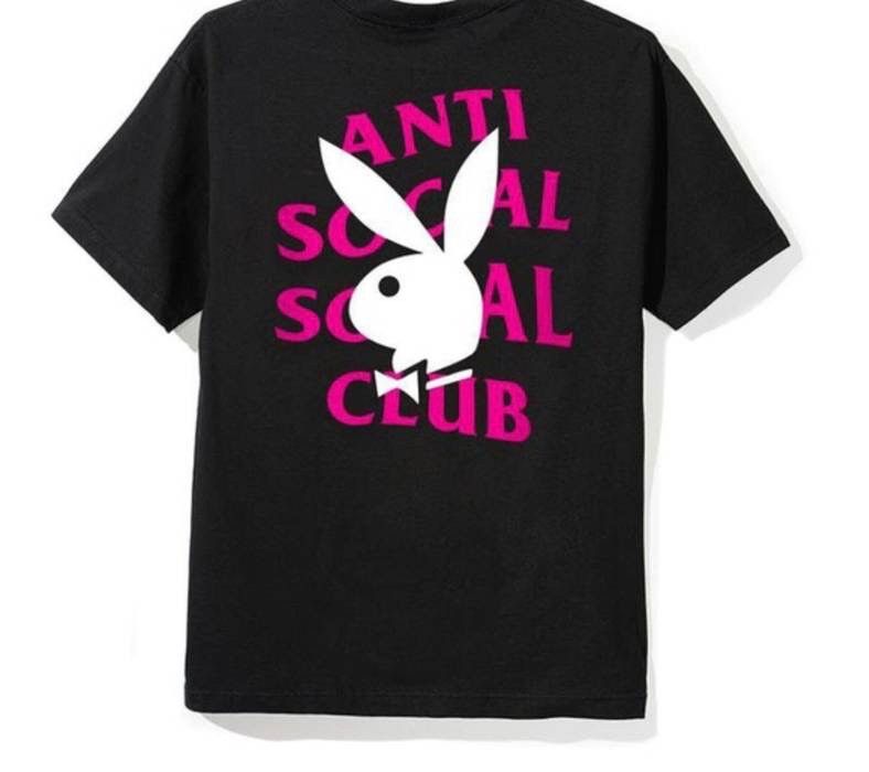 Anti Social Social Club × Playboy Anti Social Social Club Playboy Remix Black Tee M Size US M / EU 48-50 / 2 - 2 Thumbnail