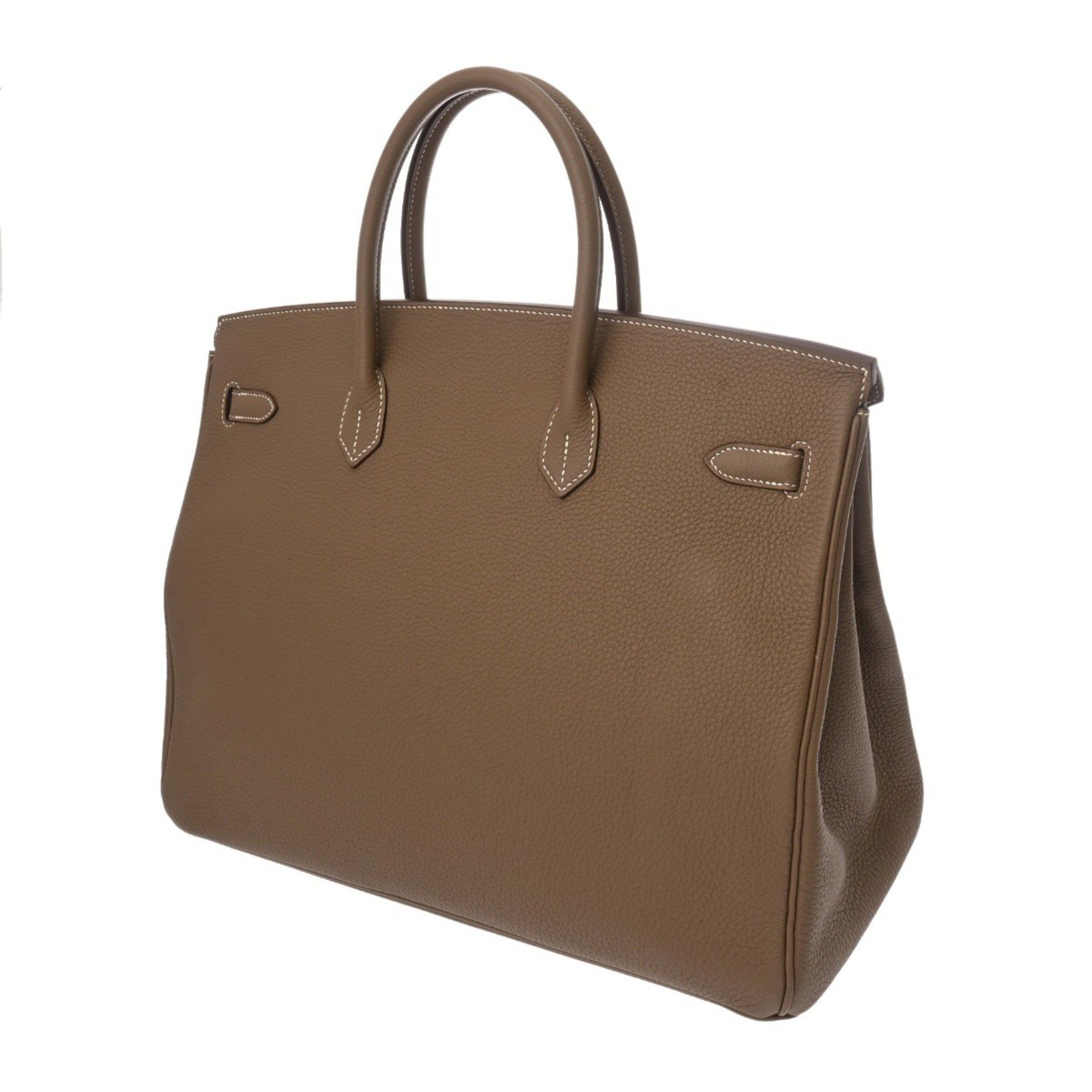 HERMES Birkin 40 Etoupe Z Stamp (circa 2021) Unisex Togo Handbag