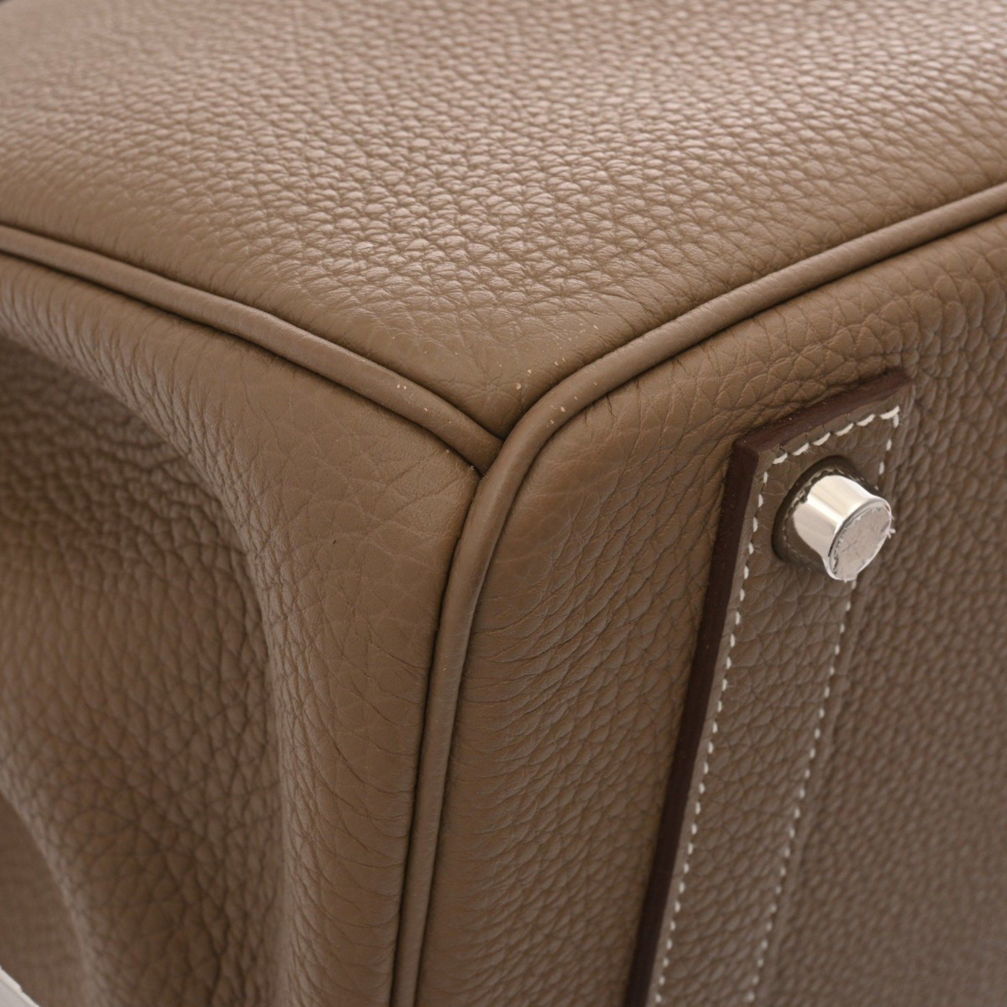 HERMES Birkin 40 Etoupe Z Stamp (circa 2021) Unisex Togo Handbag