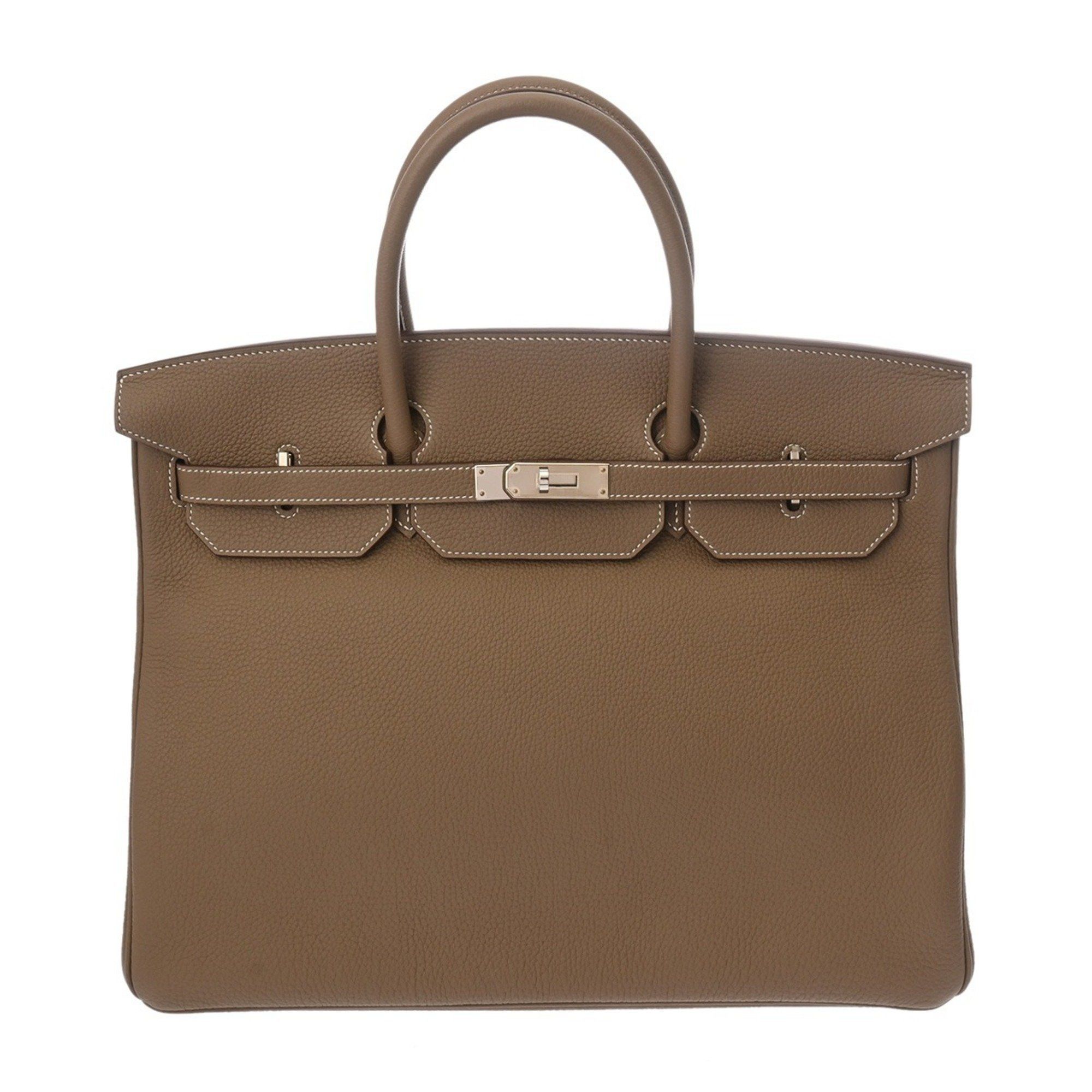 HERMES Birkin 40 Etoupe Z Stamp (circa 2021) Unisex Togo Handbag