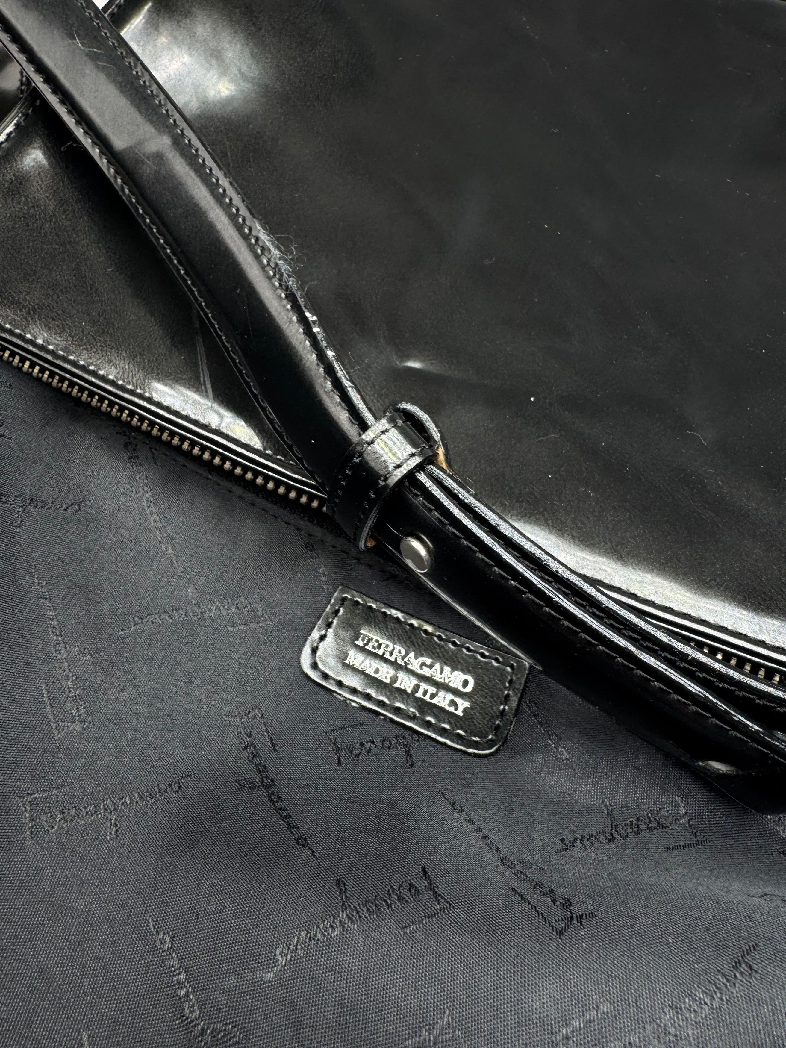 Salvatore Ferragamo Vintage Patent Leather Bag black Size ONE SIZE - 4 Thumbnail