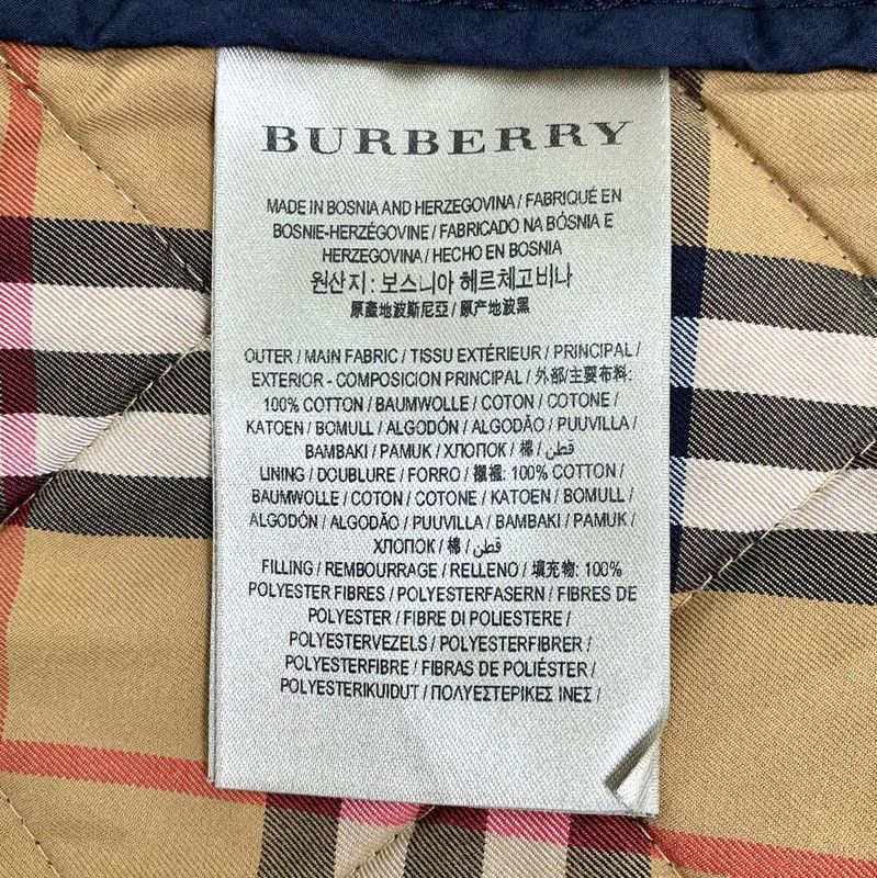 Burberry Burberry Quilted Cotton Jacket in Dark Blue Size XS / US 0-2 / IT 36-38 - 6 Thumbnail