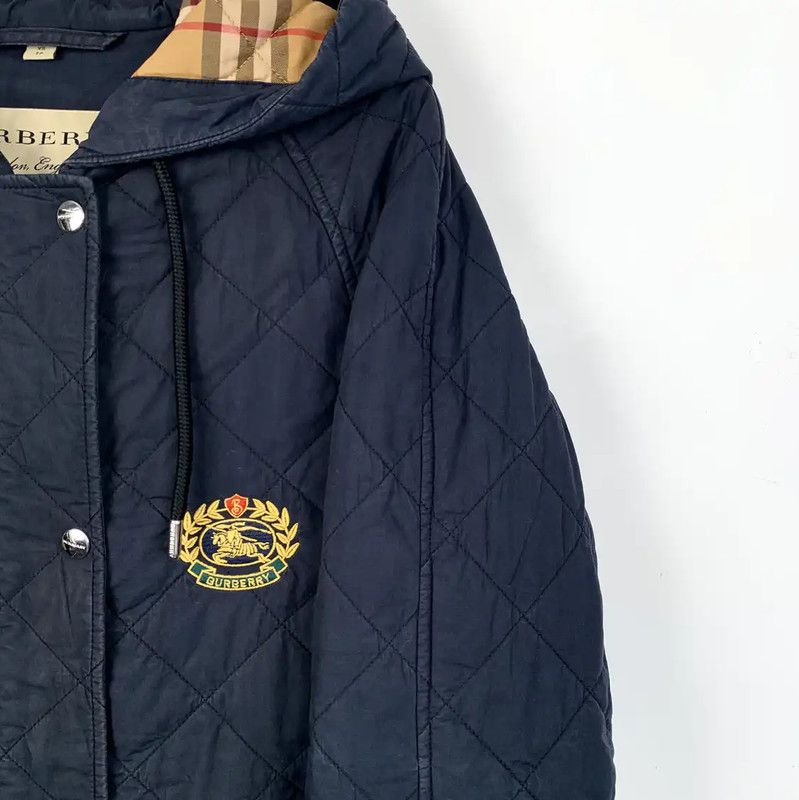 Burberry Burberry Quilted Cotton Jacket in Dark Blue Size XS / US 0-2 / IT 36-38 - 3 Thumbnail