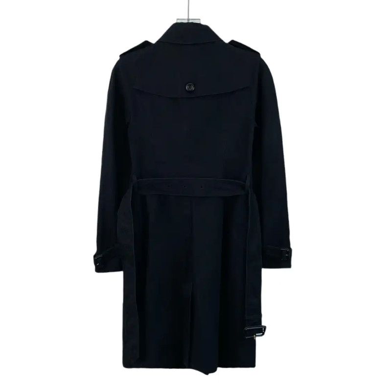 Burberry Burberry Black Cotton Women's Trench Coat Size XXS / US 00 / IT 34 - 2 Thumbnail