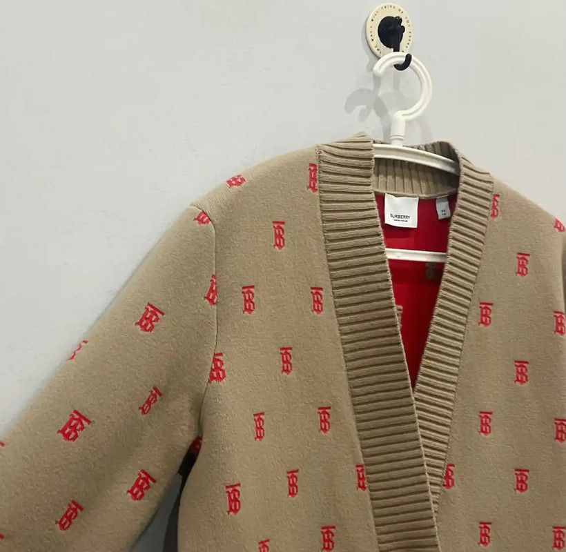 Burberry Burberry Beige Wool Women's Cardigan Size XS / US 0-2 / IT 36-38 - 3 Thumbnail
