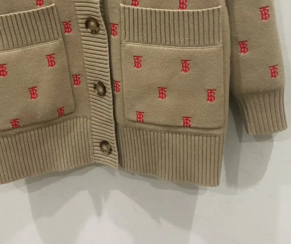 Burberry Burberry Beige Wool Women's Cardigan Size XS / US 0-2 / IT 36-38 - 2 Thumbnail