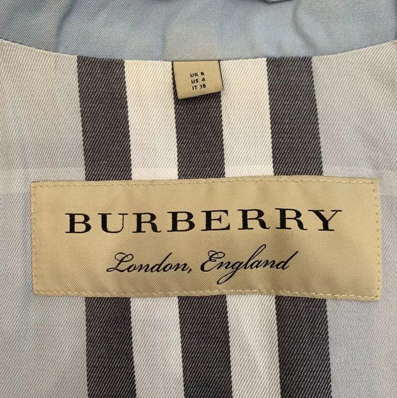 Burberry Burberry M Size Blue Cotton Women's Trench Coat Size M / US 6-8 / IT 42-44 - 5 Thumbnail