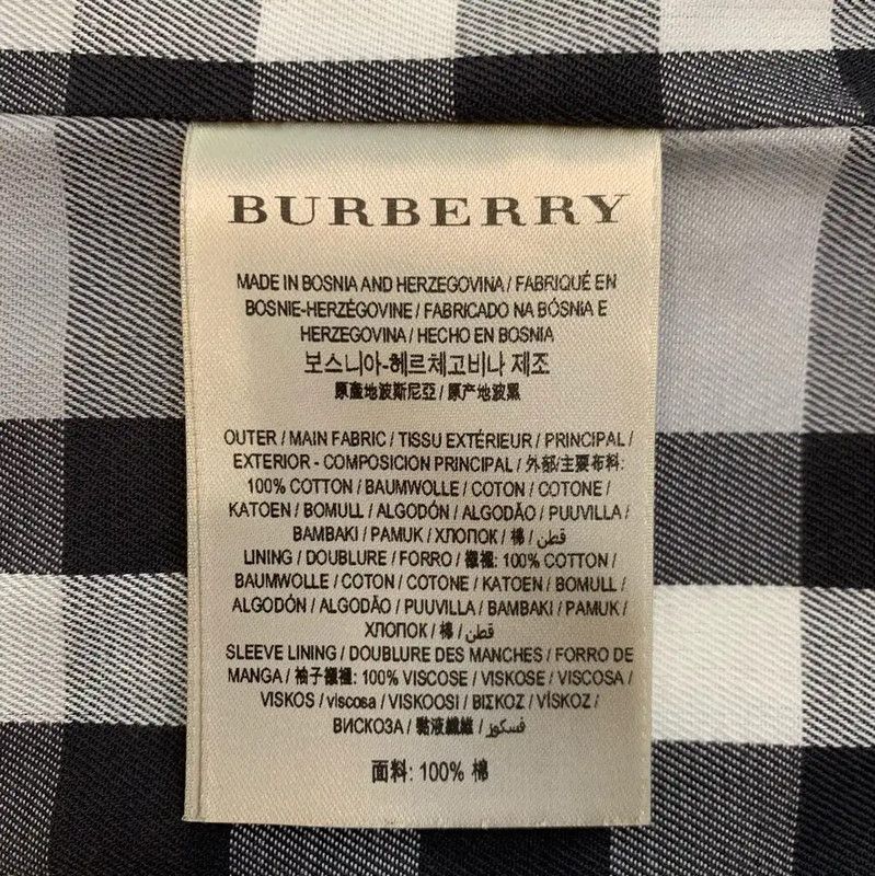 Burberry Burberry M Size Blue Cotton Women's Trench Coat Size M / US 6-8 / IT 42-44 - 7 Thumbnail