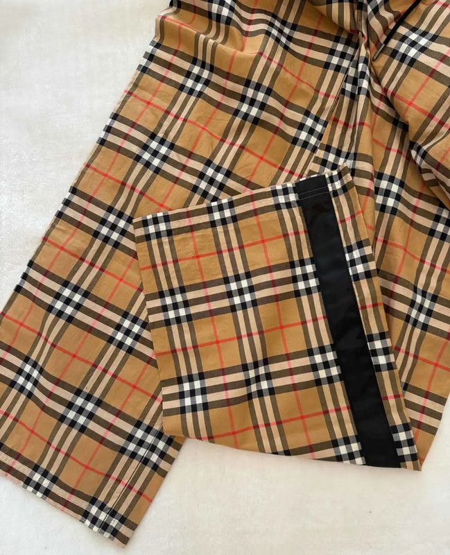 Burberry Burberry Khaki Check Pattern Casual Pants Size 23" - 2 Thumbnail