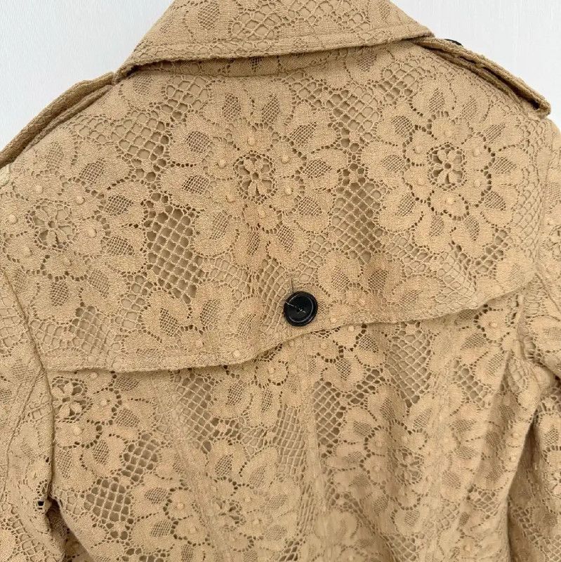 Burberry Burberry Lightweight Yellow Women's Trench Coat Size S / US 4 / IT 40 - 3 Thumbnail