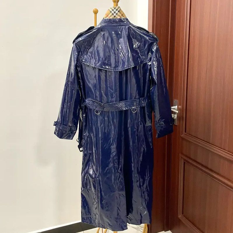 Burberry Burberry L Size Blue Women's Trench Coat Size L / US 10 / IT 46 - 6 Thumbnail