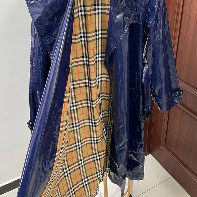 Burberry Burberry L Size Blue Women's Trench Coat Size L / US 10 / IT 46 - 5 Thumbnail