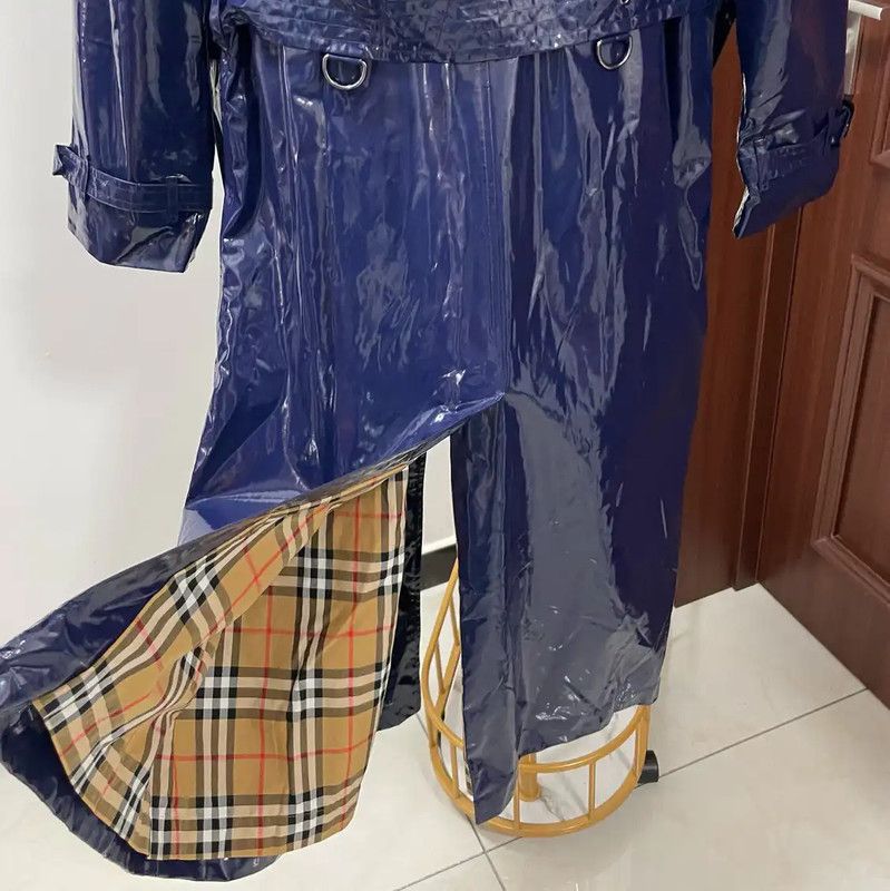 Burberry Burberry L Size Blue Women's Trench Coat Size L / US 10 / IT 46 - 7 Thumbnail