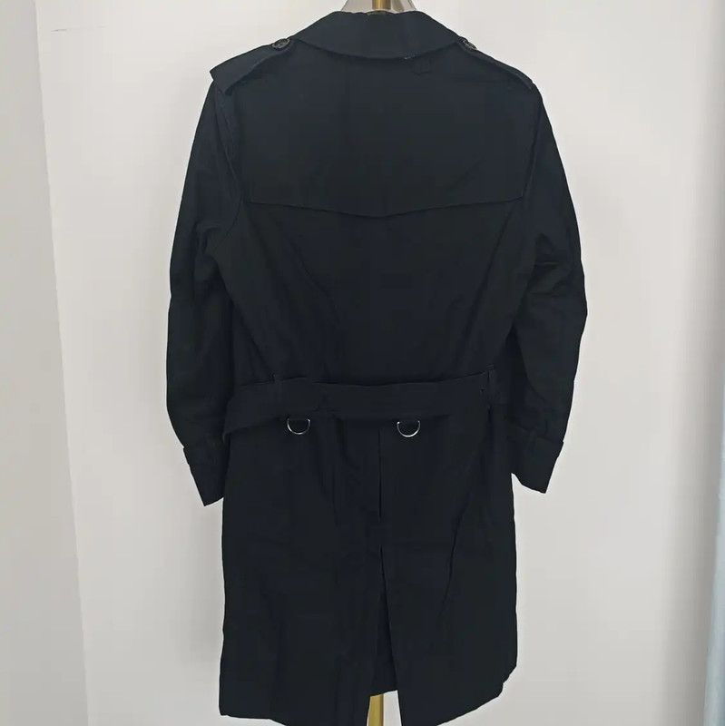 Burberry Burberry Spring Autumn Black Cotton Women's Trench Coat Size S / US 4 / IT 40 - 6 Thumbnail