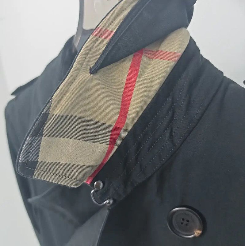 Burberry Burberry Spring Autumn Black Cotton Women's Trench Coat Size S / US 4 / IT 40 - 7 Thumbnail